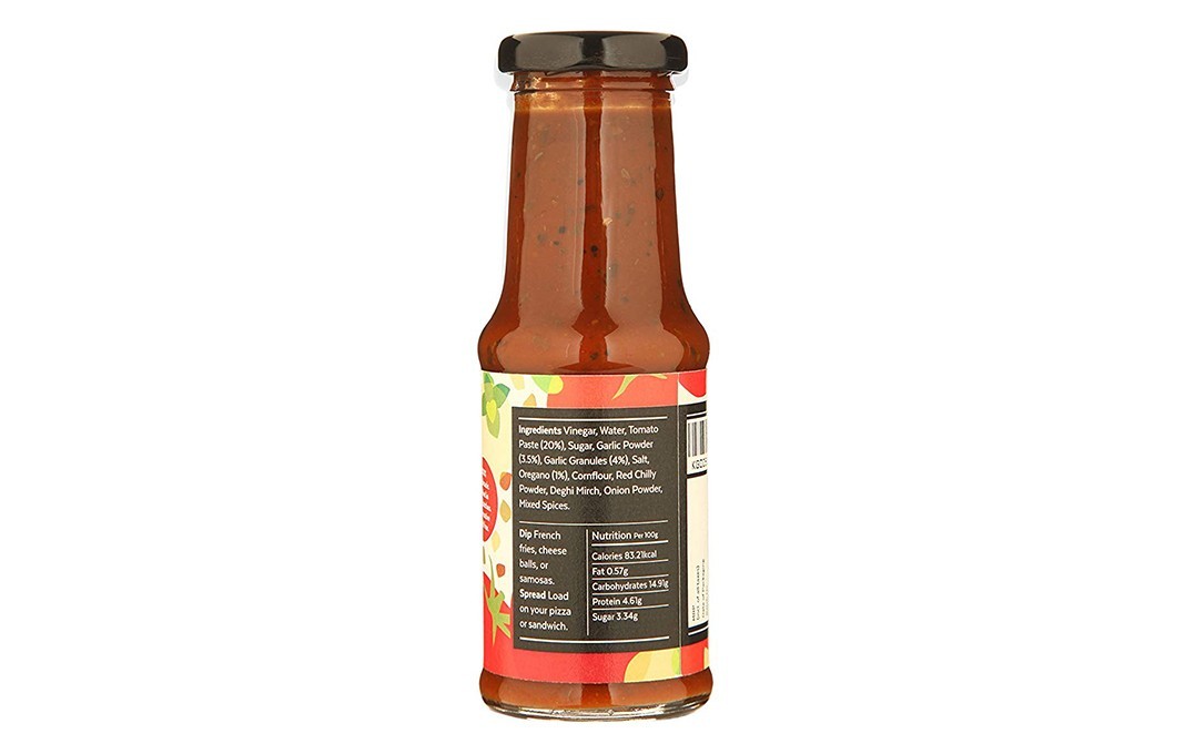 Aamra Garlic & Oregano Spiced Ketchup   Glass Bottle  200 grams